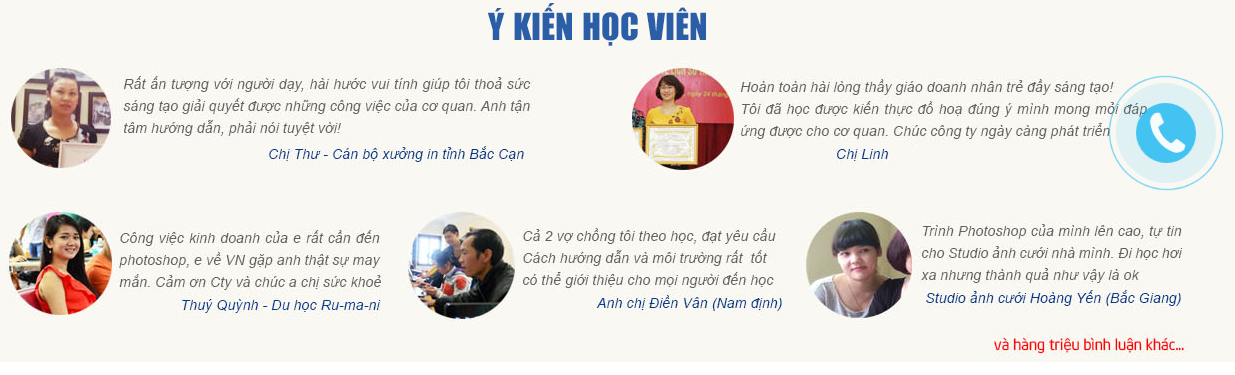 Ý kiến học viên học Photoshop ở Hòa Thạnh, Quận Tân Phú